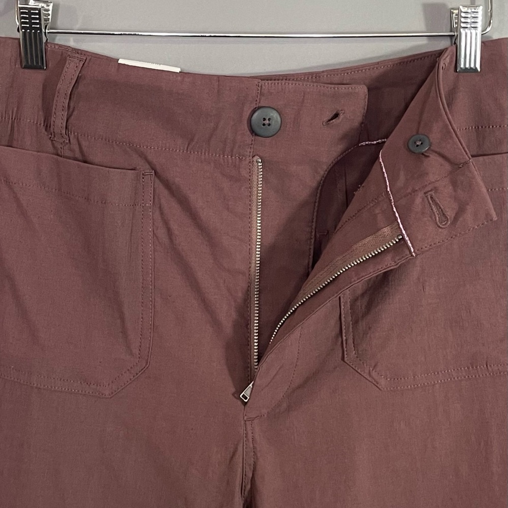 Anthropologie Maeve The Colette Cropped Wide Leg Pant Tall Linen Blend Cocoa NWT - Picture 10 of 15